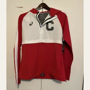 Asics Cornell Big Reds Hooded 1/2 Zip Track Running Top Women’s M Red A032A757